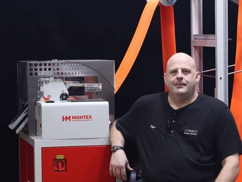 automatic hot knife lifting slings cutting machine